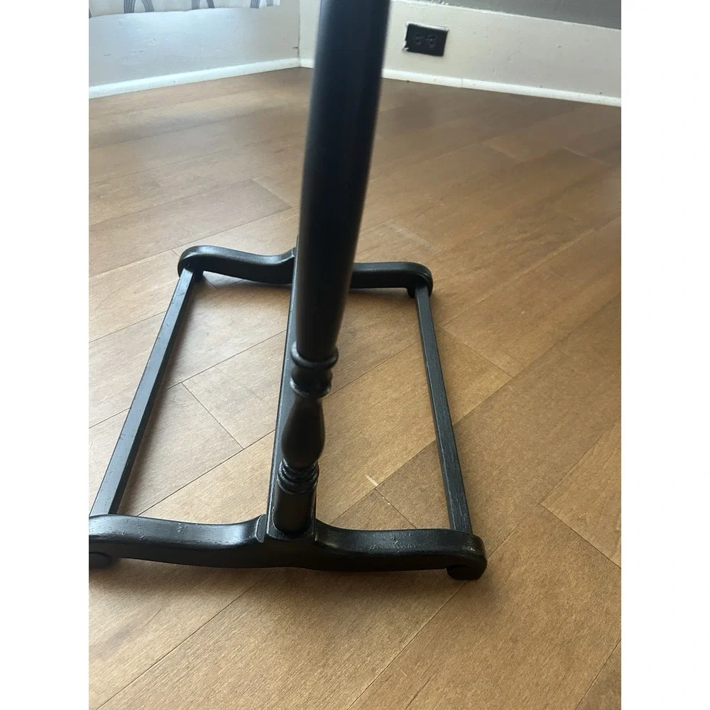 Freestanding Black Wooden Valet Stand